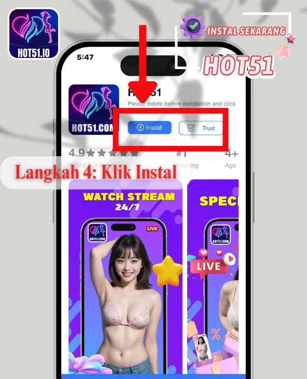 Instal Hot51 di iOS-Hot51